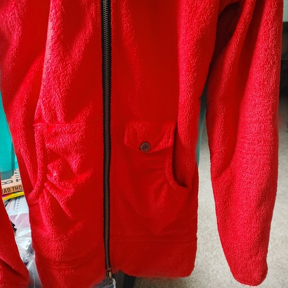 Obermeyer Fleece Jacket Small Snap Pocket Sinch Sides Cozy - Picture 3 of 5